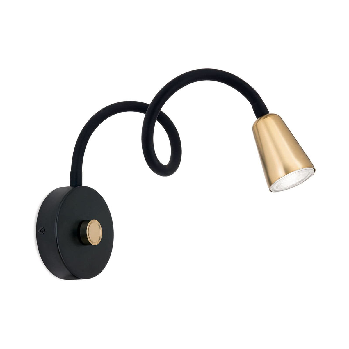 Applique murale Dotty en acier, laiton