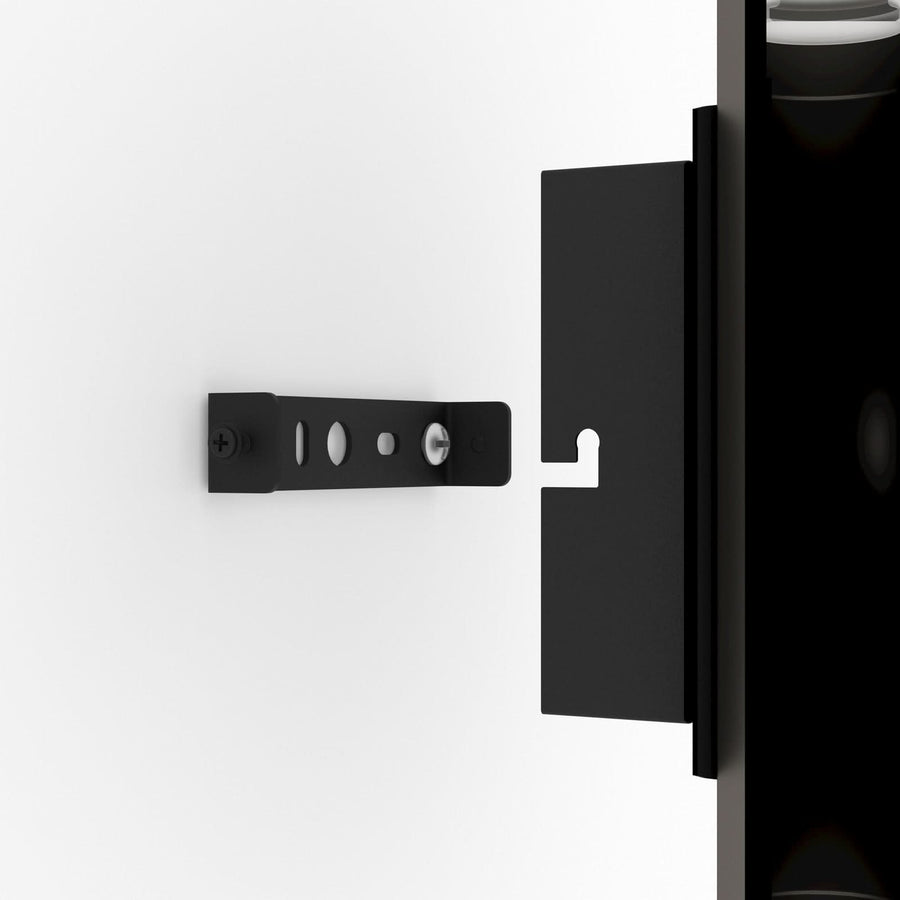 Applique murale LED Eglo Estanterios en aluminium, noir et marron, hauteur 31 cm