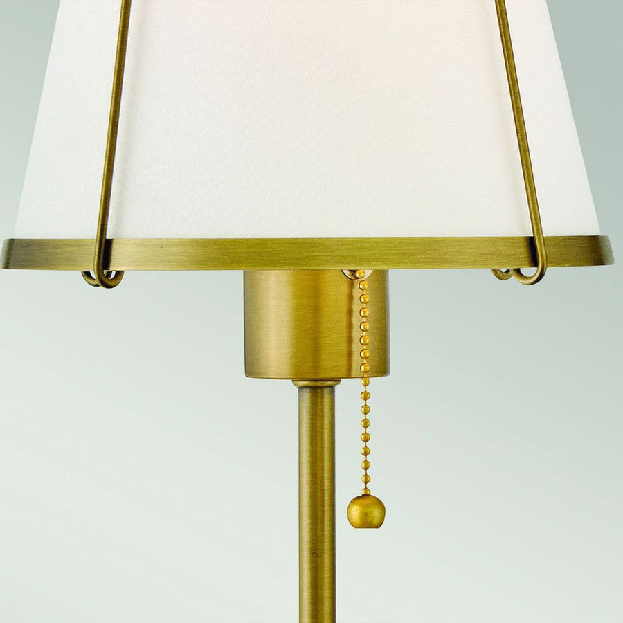 Applique murale Clarke 1 en lin, beige et laiton, hauteur 40 cm