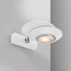 Applique murale LED Oculis en verre, blanc, 2 lumières, hauteur 16 cm