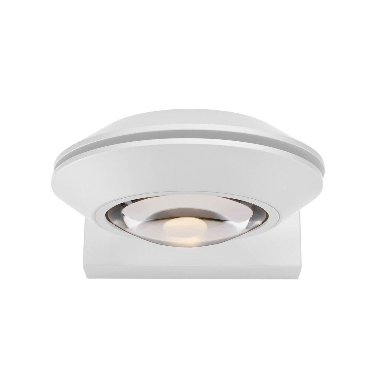 Applique murale LED Oculis en verre, blanc, 2 lumières, hauteur 16 cm