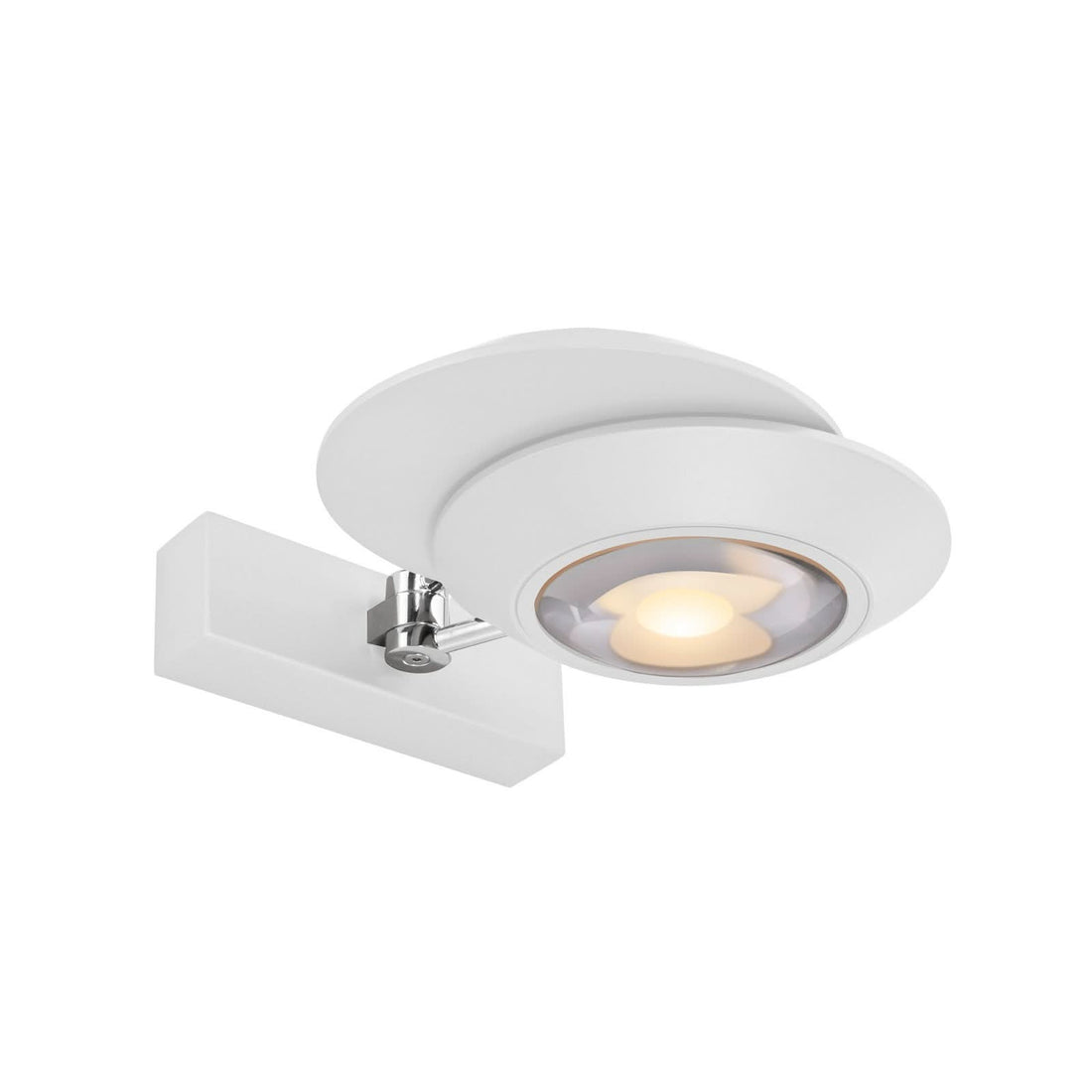 Applique murale LED Oculis en verre, blanc, 2 lumières, hauteur 16 cm