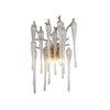 Applique murale Heritage en verre, transparent et laiton, 2 lumières, hauteur 42 cm