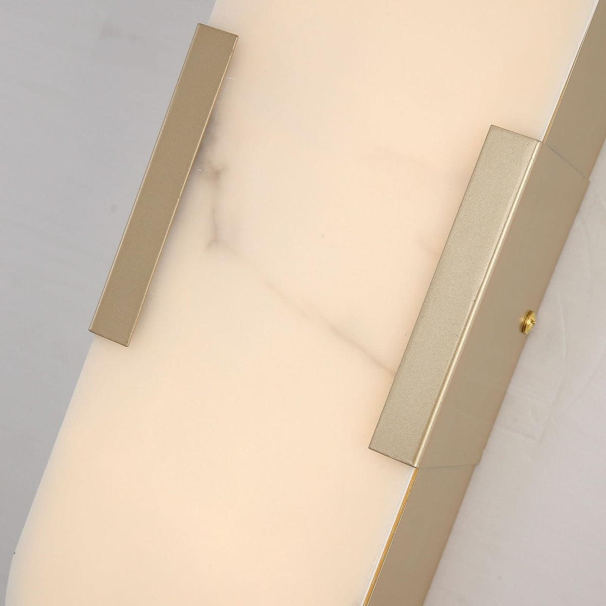 Applique murale LED Opaline Hauteur 35 en acier, doré et blanc, hauteur 35 cm, IP44