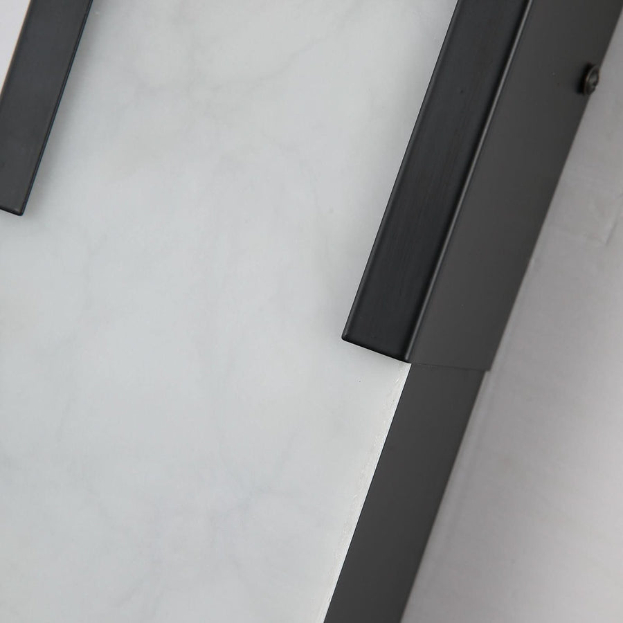 Applique murale LED Opaline en acier, noir et blanc, hauteur 50 cm, IP44