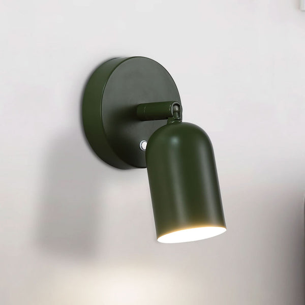Applique murale LED rechargeable Cone en métal, vert foncé, hauteur 20,8 cm