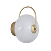 Applique murale LED Confetti en verre, laiton et blanc, hauteur 32 cm