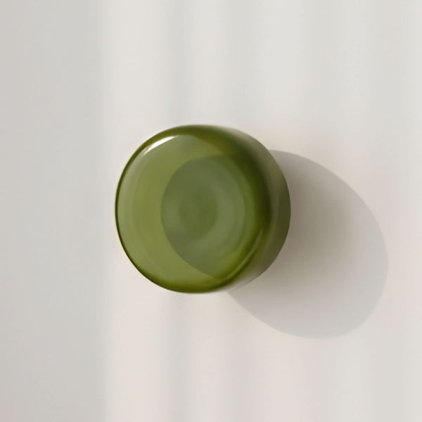 Applique murale BonBon en verre, vert clair, Ø 16 cm
