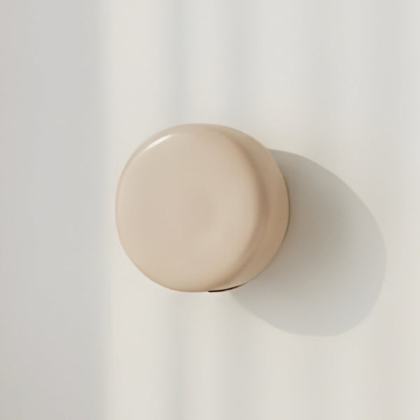 Applique murale BonBon en verre, beige, Ø 16 cm