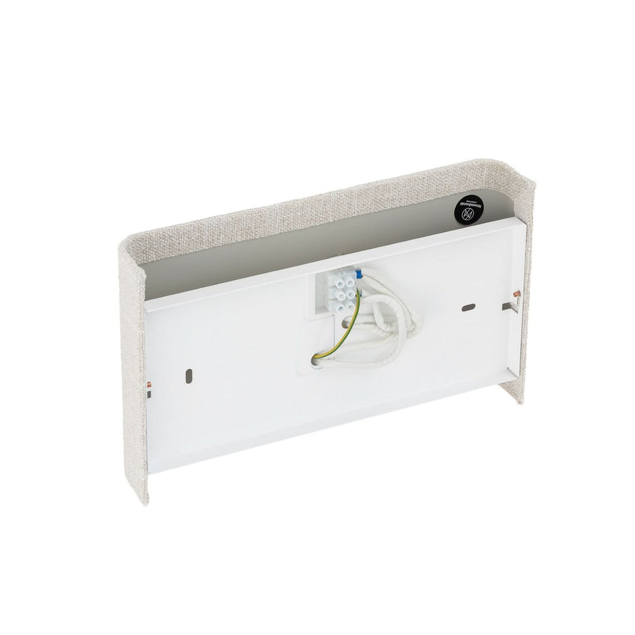 Applique murale Santana B en tissu, crème, 2 lumières, hauteur 15 cm