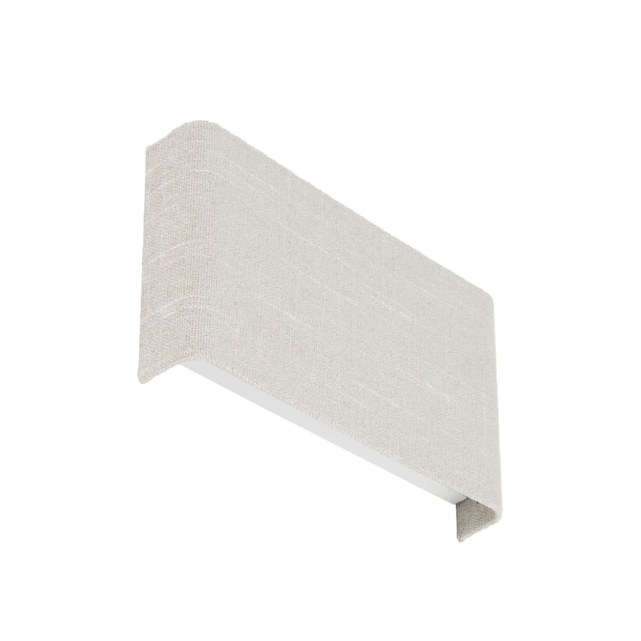 Applique murale Santana B en tissu, crème, 2 lumières, hauteur 15 cm