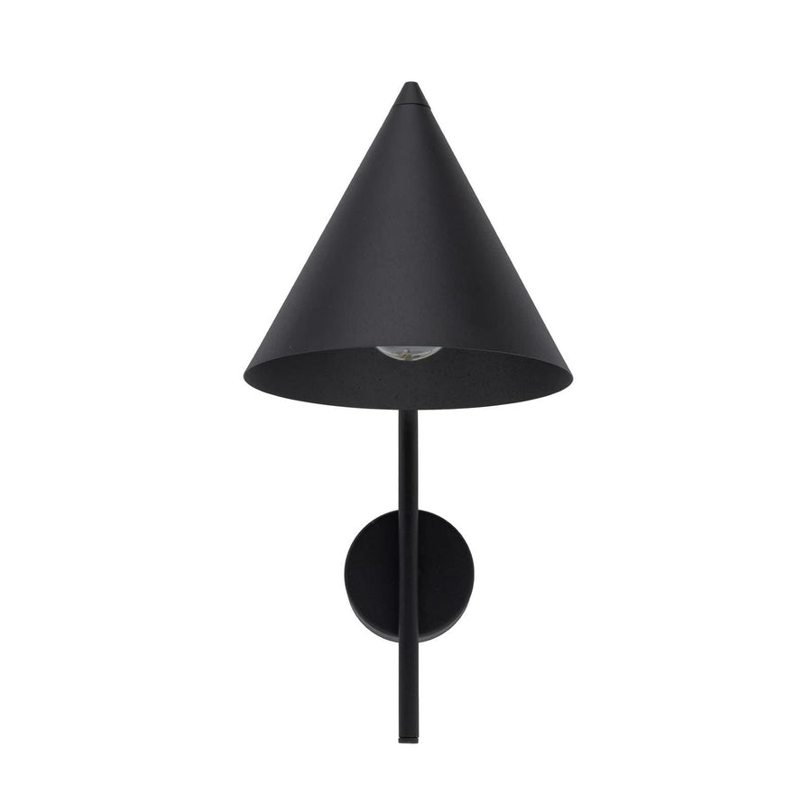Applique murale Cono en métal, noir, hauteur 38 cm