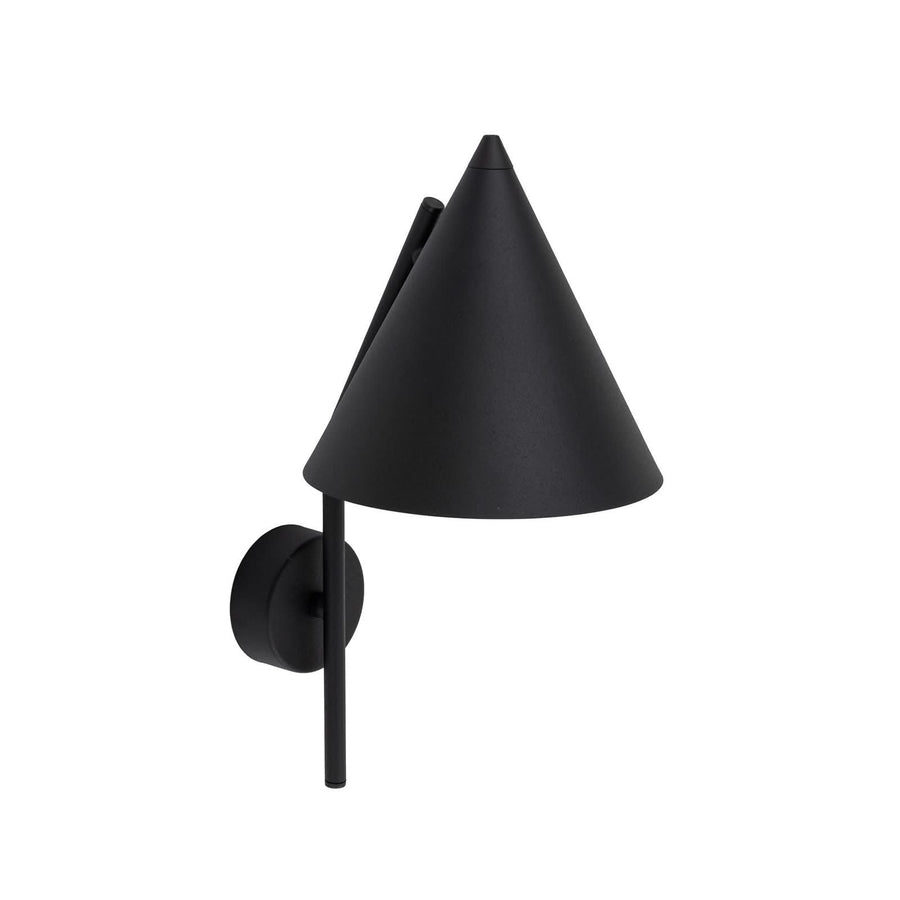Applique murale Cono en métal, noir, hauteur 38 cm