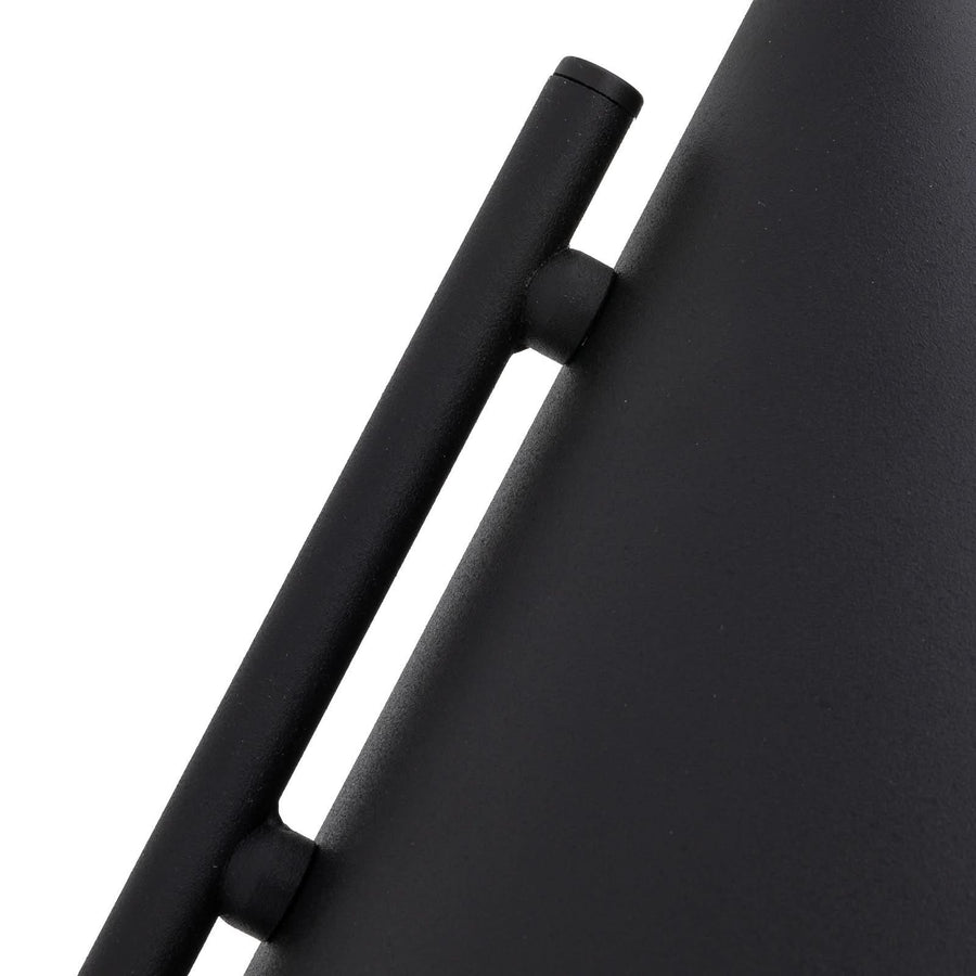 Applique murale Cono en métal, noir, hauteur 38 cm