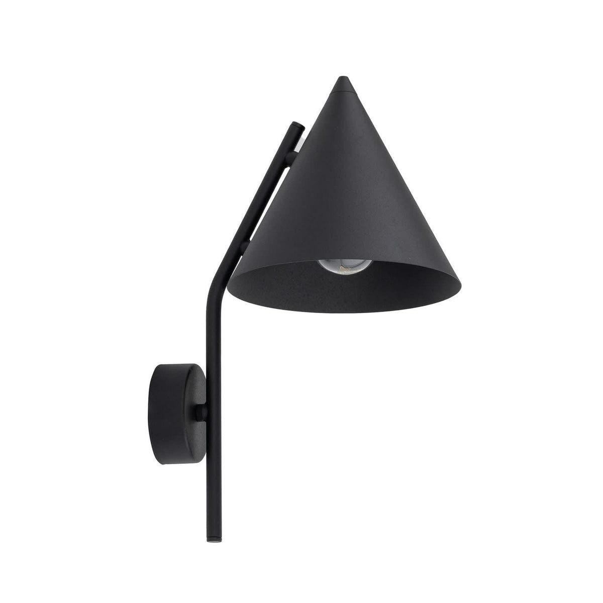 Applique murale Cono en métal, noir, hauteur 38 cm