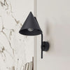 Applique murale Cono en métal, noir, hauteur 38 cm