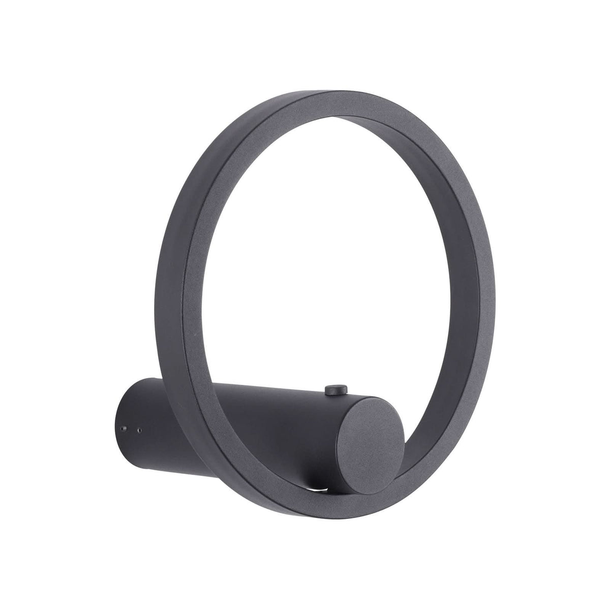 Applique murale LED rechargeable Archie en métal, noir, Ø 22 cm