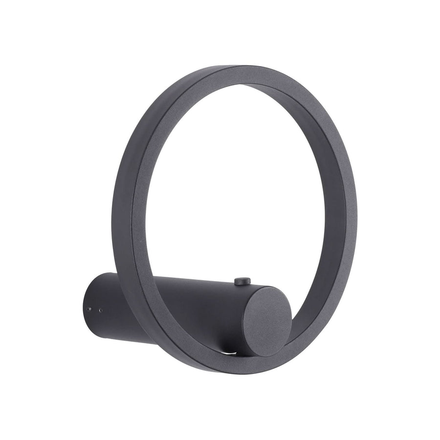 Applique murale LED rechargeable Archie en métal, noir, Ø 22 cm