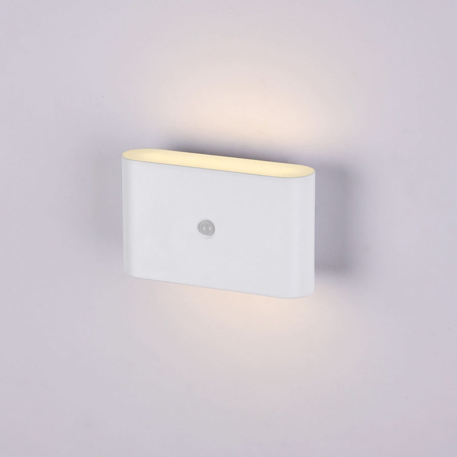 Applique murale LED rechargeable Ziddy en métal, blanc, hauteur 9,5 cm, IP44