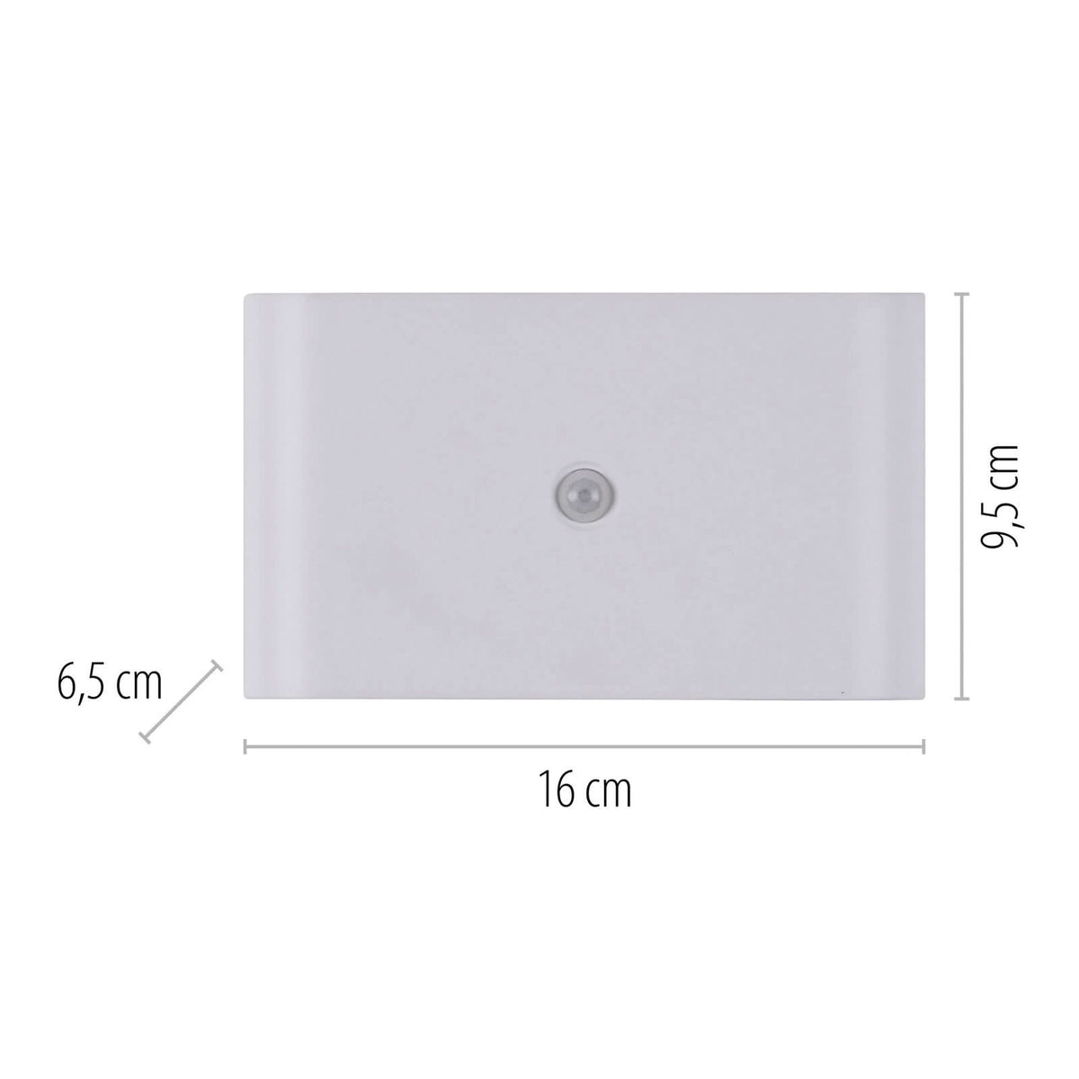 Applique murale LED rechargeable Ziddy en métal, blanc, hauteur 9,5 cm, IP44