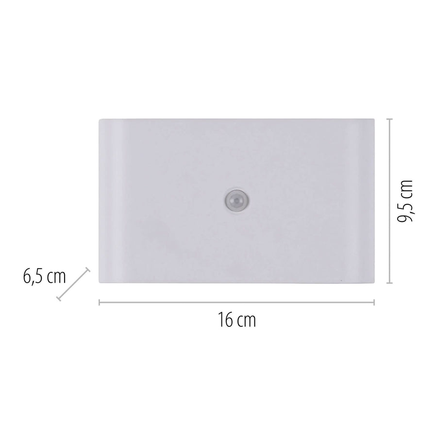 Applique murale LED rechargeable Ziddy en métal, blanc, hauteur 9,5 cm, IP44