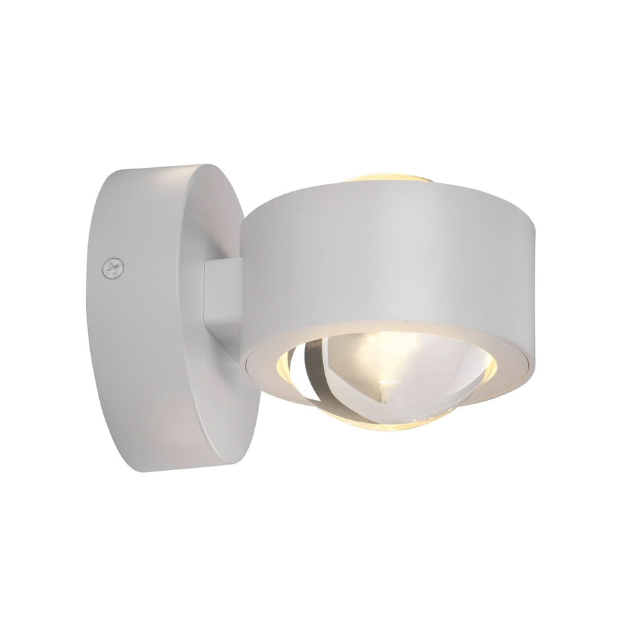 Applique murale LED Chia en verre, blanc, 2 lumières, hauteur 9,3 cm
