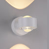 Applique murale LED Chia en verre, blanc, 2 lumières, hauteur 9,3 cm