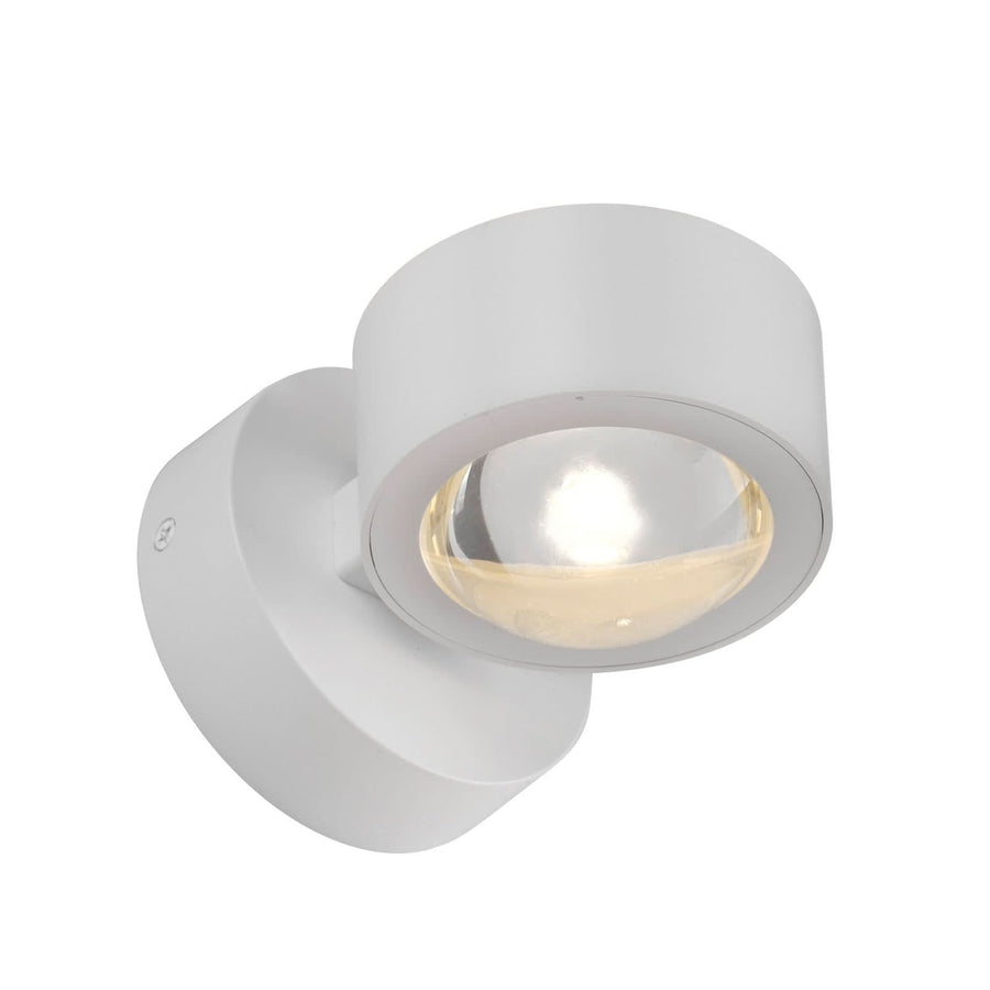 Applique murale LED Chia en verre, blanc, 2 lumières, hauteur 9,3 cm