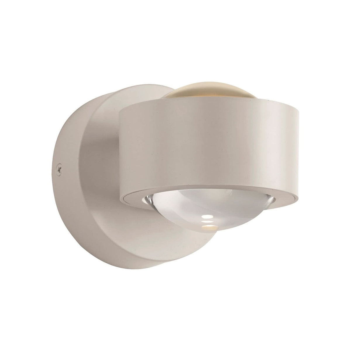 Applique murale LED Chia en verre, sable, 2 lumières, hauteur 9,3 cm