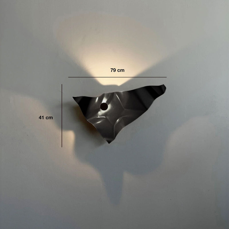 Applique murale LED Zona en acier, noir, hauteur 41 cm