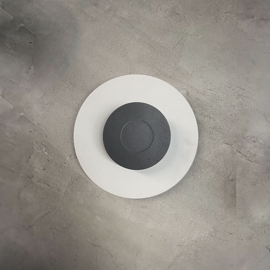Applique murale LED DoppioZero en acier, blanc et anthracite, Ø 30 cm