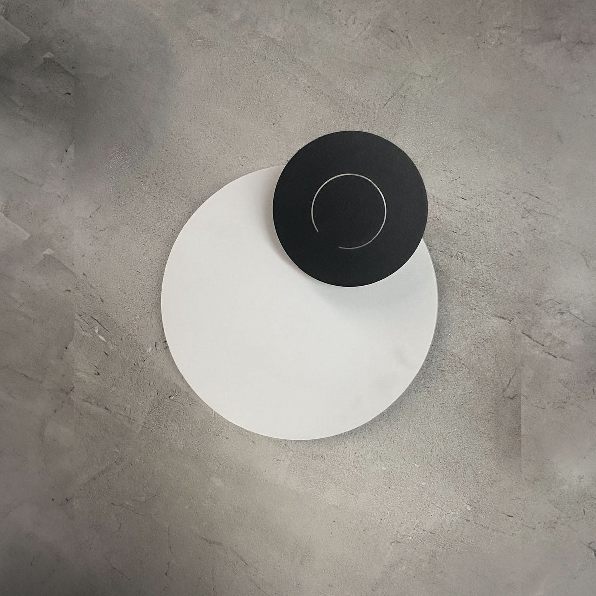 Applique murale LED DoppioZero en acier, blanc et anthracite, Ø 30 cm