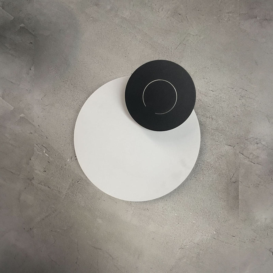 Applique murale LED DoppioZero en acier, blanc et anthracite, Ø 30 cm
