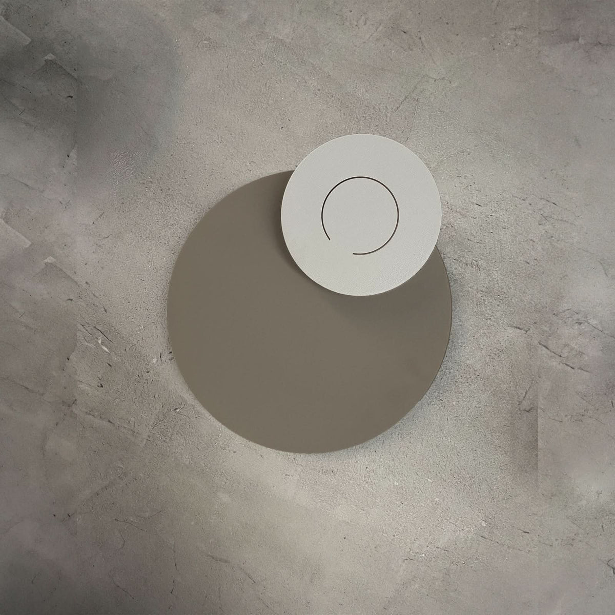 Applique murale LED DoppioZero en acier, crème et blanc, Ø 30 cm