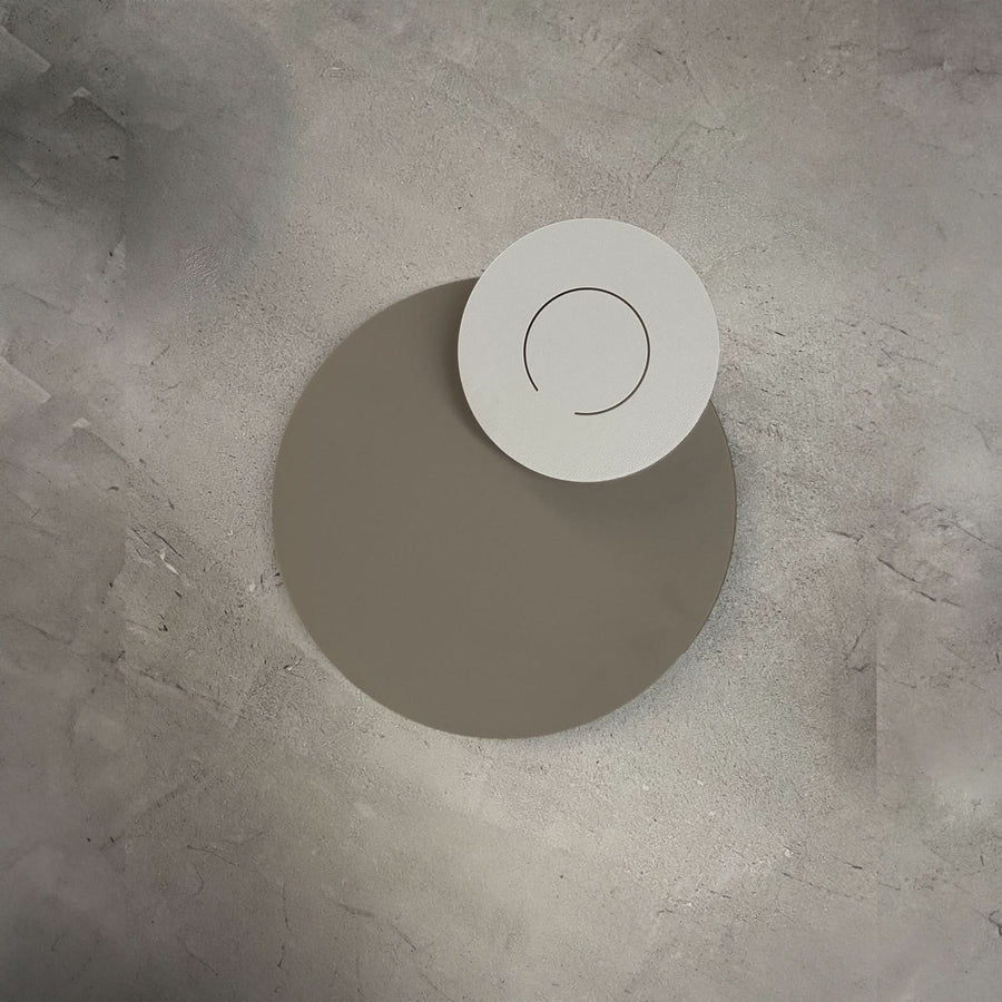 Applique murale LED DoppioZero en acier, crème et blanc, Ø 30 cm