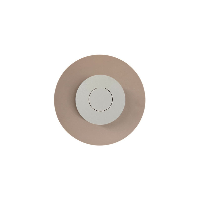 Applique murale LED DoppioZero en acier, vieux rose et blanc, Ø 30 cm
