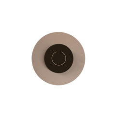 Applique murale LED DoppioZero en acier, vieux rose et marron, Ø 30 cm