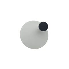Applique murale LED Pois en acier, blanc et noir, Ø 25 cm