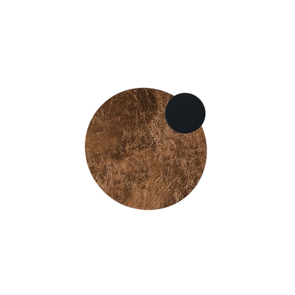 Applique murale LED Pois en acier, bronze et noir, Ø 25 cm