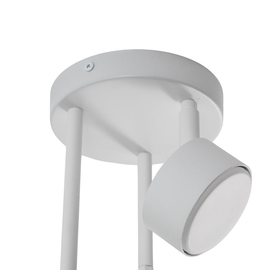 Spot Nemo en acier, blanc, 3 lumières, hauteur 35 cm