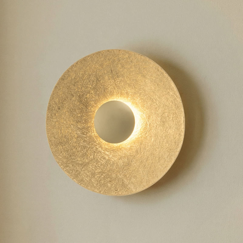 Applique murale LED Sole S en acier, doré, Ø 44 cm