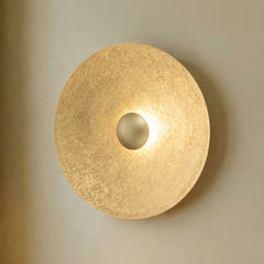 Applique murale LED Sole M en acier, doré, Ø 65 cm