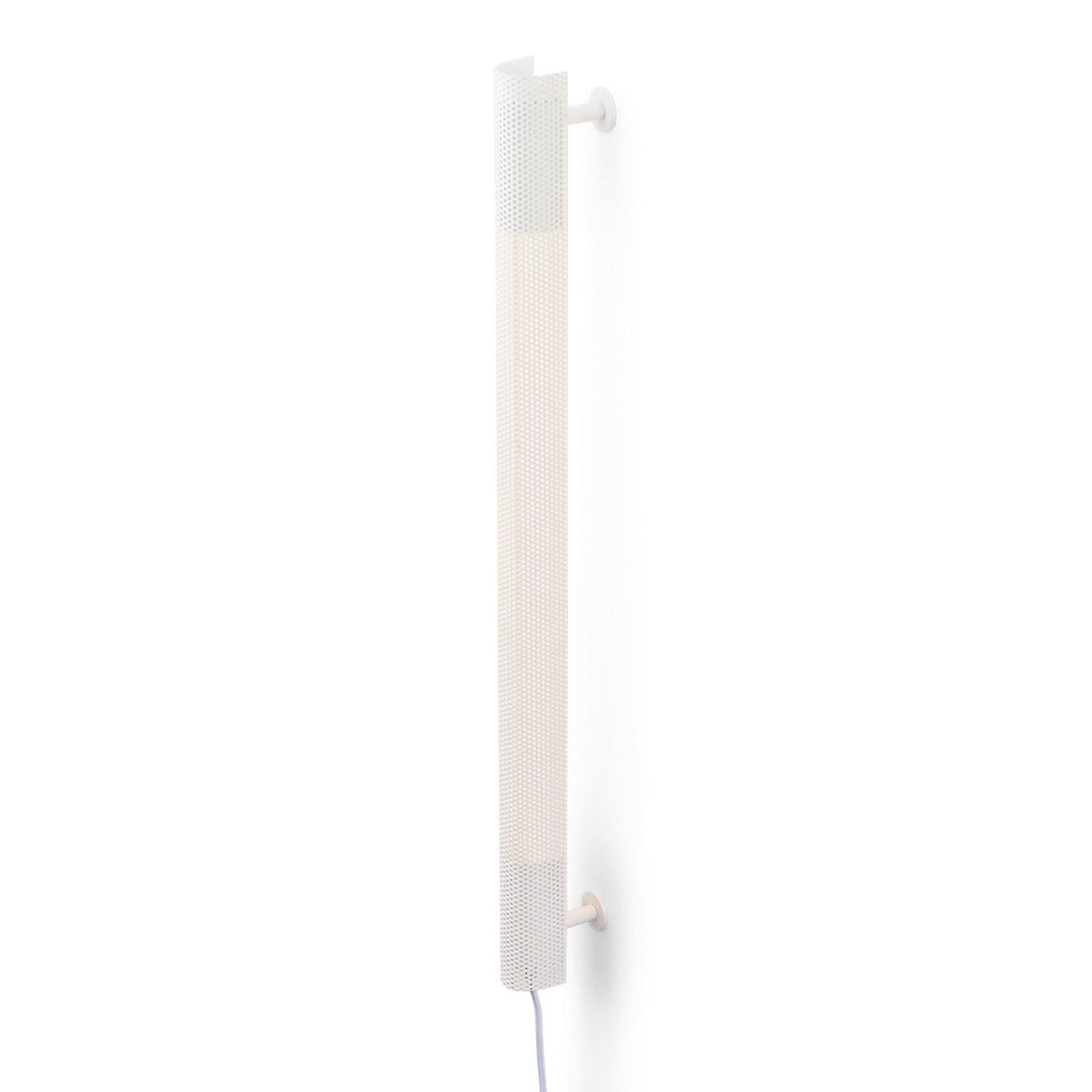 Applique murale Radent Stecker en acier, blanc, hauteur 70 cm