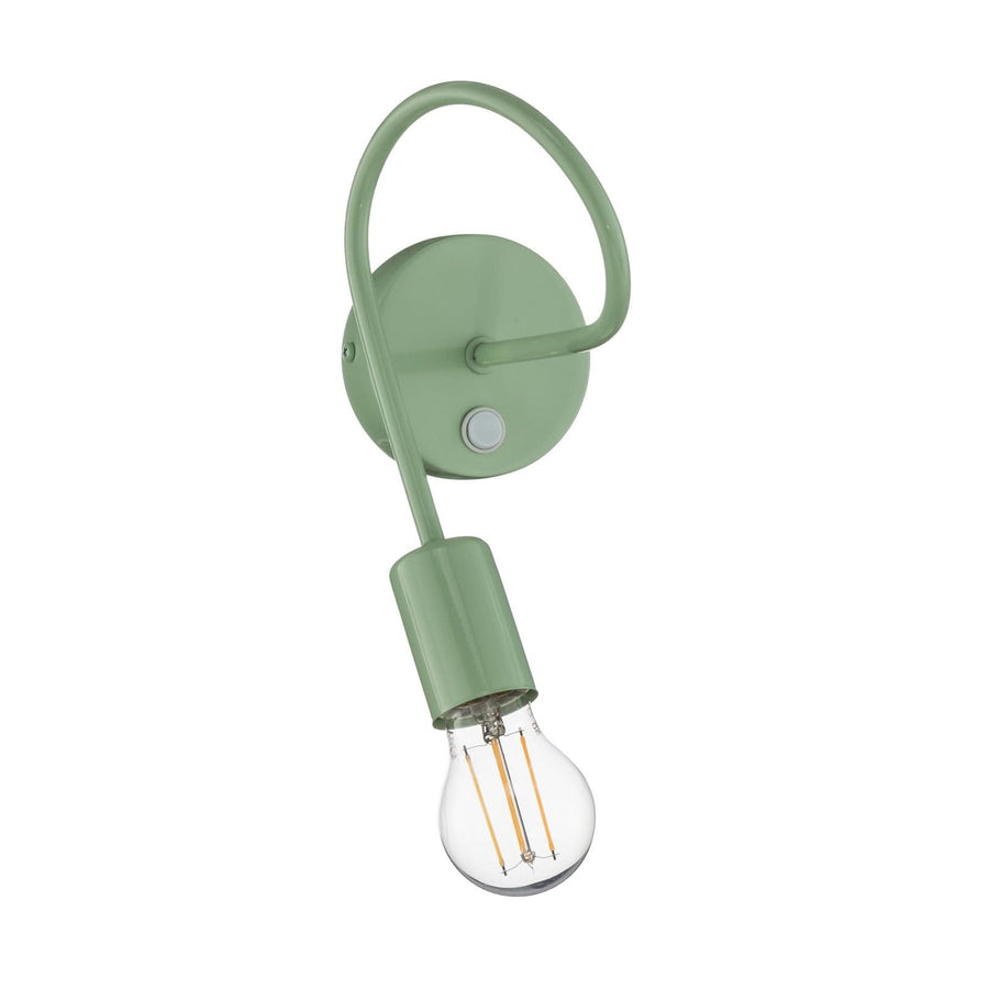 Applique murale Oxford en métal, vert clair, hauteur 24 cm