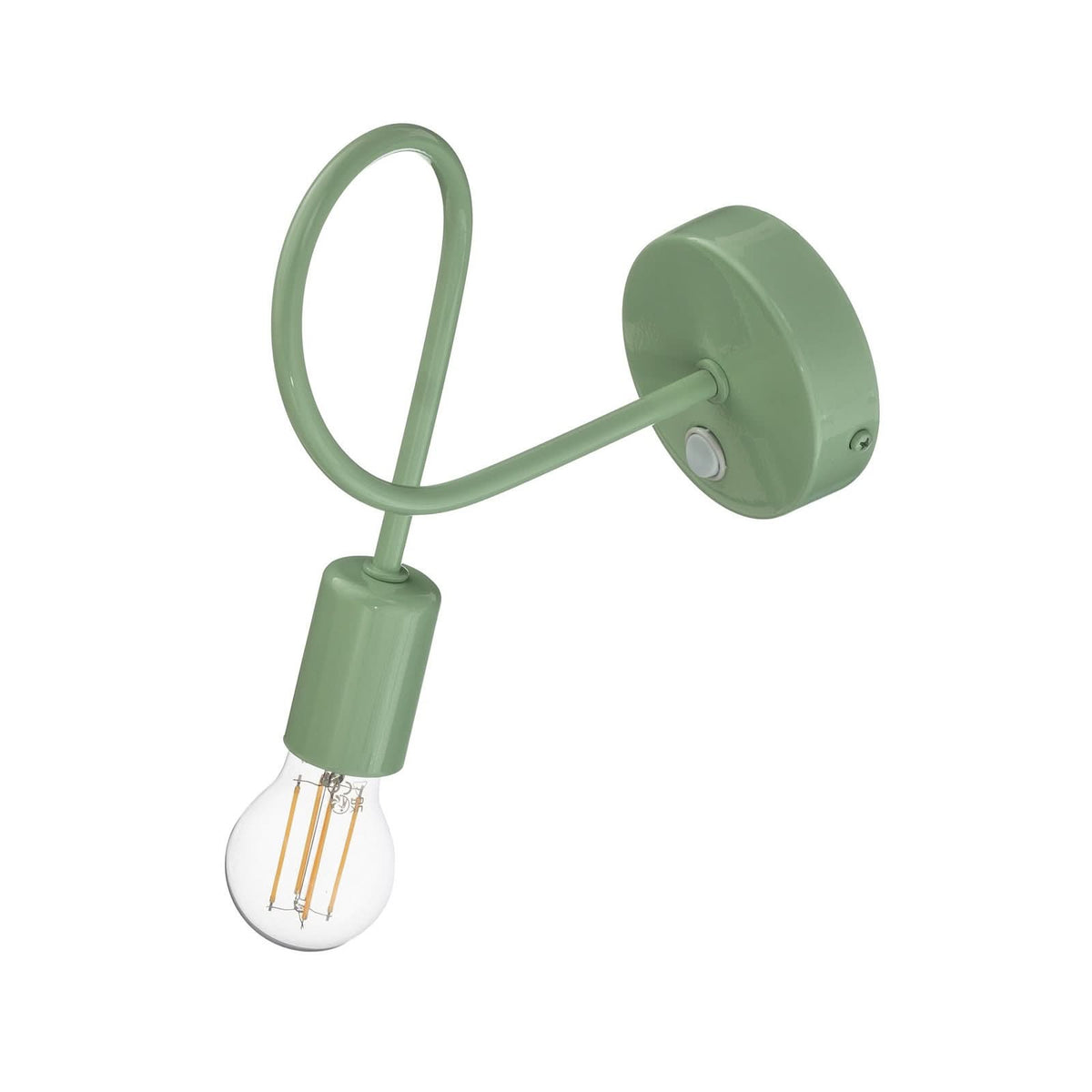 Applique murale Oxford en métal, vert clair, hauteur 24 cm