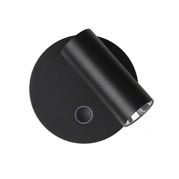 Applique murale LED Tara en métal, noir, Ø 8,6 cm