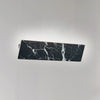 Applique murale LED Selena en pierre, noir marbré, hauteur 10 cm, 3000 K, 10 W