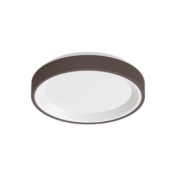 Applique murale LED Iside en métal, marron foncé, Ø 35,2 cm