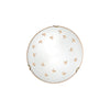 Applique murale Kolarz Nonna en verre, blanc et doré, Ø 30 cm, 60 W, hauteur 8 cm, modèle 2