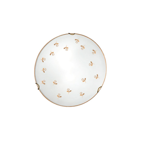 Applique murale Kolarz Nonna en verre, blanc et doré, Ø 30 cm, 60 W, hauteur 8 cm, modèle 2